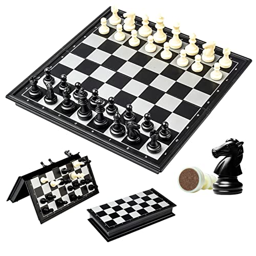 EACHHAHA Schachspiel Magnetischem Reise Spiel Hochwertig Einklappbar Schachbrett Schach für Kinder (25 * 25cm) von EACHHAHA