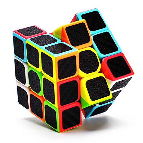 EACHHAHA Zauberwürfel 3x3, Speed Cube,Professionelle, Glatte, hohe Fehlertoleranz, Geeignet für das Training vor dem Spiel, das tägliche Spiel und Geburtstagsgeschenk(Kohlefaser) von EACHHAHA