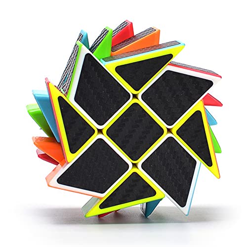 EACHHAHA Zauberwürfel Windmühle Speed Puzzle Cube 3x3 Speed Magic Cube, professioneller, schneller Brain Teaser, Geeignet für das Wettbewerbstraining, Geburtstagsgeschenk(Kohlefaser) von EACHHAHA