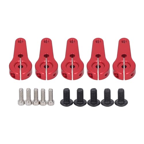 EALRIDV 25t Servo Horn, Aluminum Alloy Rc Servo Horns Arms, 5pcs M3 Metal Steering Servo Arms with Accurate Fit von EALRIDV