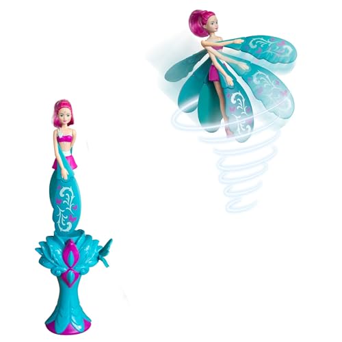 EAN Bizak, Sky Dancers, Turquesa ist eine 18 cm hohe Fantasiepuppe, die ihre Flügel entfaltet und wirklich fliegt, sie auf ihrer Basis positioniert und abheben lässt (62303000) von EAN