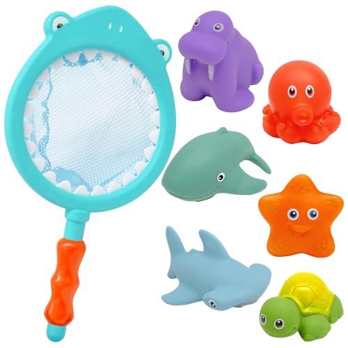 Badespielzeug Baby, 7 Stück Tier Badewannenspielzeug Baby, Wasserspielzeug Kinder Badewannenspielzeug Pool Spielzeug für die Dusche für Jungen Mädchen Badespielzeug Baby, 7 Stück Tier Badewannenspielzeug Baby, Wasserspielzeug Kinder Badewannenspielzeug Pool Spielzeug für die Dusche für Jungen Mädchen von EAPMGQR