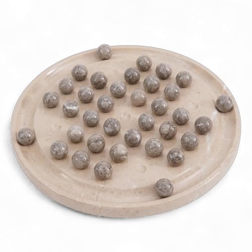 Earthen Crafts 25,4 cm rundes handgemachtes Marmor-Solitaire Verona-Brettspiel – Gedanken-Herausforderung Puzzle-Spiel mit 42 Ozeankugeln für Spieleliebhaber – Tischdekoration & Geschenk für Zuhause Earthen Crafts 25,4 cm rundes handgemachtes Marmor-Solitaire Verona-Brettspiel – Gedanken-Herausforderung Puzzle-Spiel mit 42 Ozeankugeln für Spieleliebhaber – Tischdekoration & Geschenk für Zuhause von EARTHEN CRAFTS