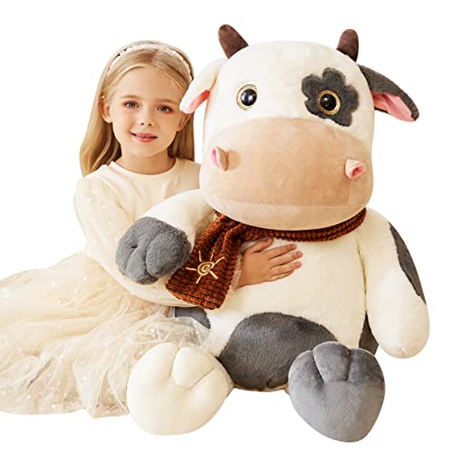 EARTHSOUND Groß Kuh Kuscheltier Riesen Stofftier,78cm XL XXL Riesige Plüschtier Gross Plüsch Spielzeug Weich Plüschtiere,Geschenk für Kinder von EARTHSOUND