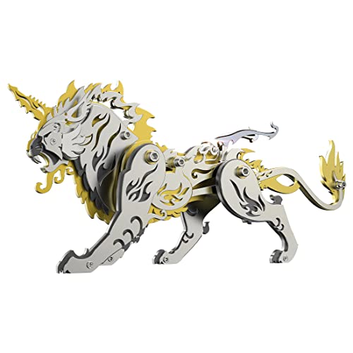 EASYTAB 3D Metallpuzzle Antike Chinesische Tiere Modell, Metall Tianwu Tiger Modell, 3D Metall Puzzle Erwachsene, Einzigartige Geburtstagsgeschenk, 96Teile von EASYTAB