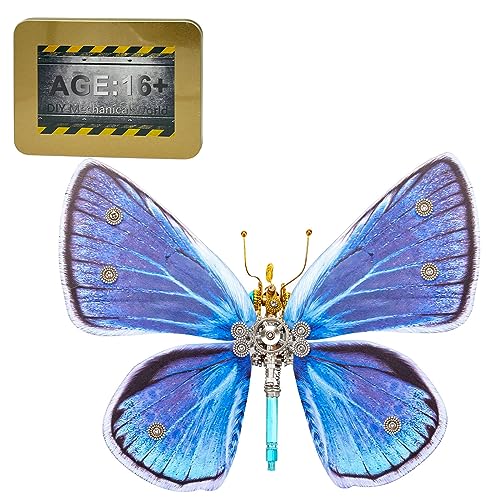 EASYTAB 3D Metallpuzzle Schmetterling, Celastrina Oreas Schmetterling Modell, Steampunk Mechanisches Insekt, 3D Metall Puzzle Erwachsene, Einzigartige, 150Teile von EASYTAB