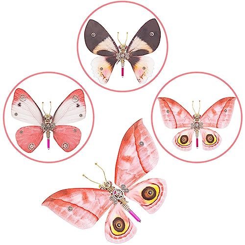 EASYTAB 3D Metallpuzzle Schmetterling, Schmetterling Lymantria Punicea, Alcides Orontes Pierisrapae Linne Modell, 3D Metall Puzzle Erwachsene, Einzigartige, 200Teile von EASYTAB