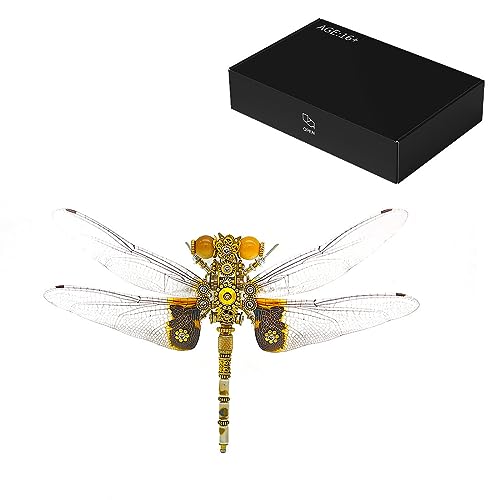 EASYTAB Metall Insekt 3D Metall Puzzle Erwachsene, Zusammengebauter Modellbausatz Libelle 3D 200Teile Abnehmbare Puzzle Ornamente von EASYTAB
