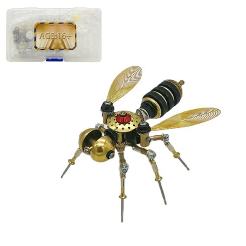 EASYTAB Metall Insekt Biene 3D Metall Puzzle Erwachsene, Zusammengebauter Modellbausatz Biene Puzzle 90Teile Abnehmbare Puzzle Ornamente von EASYTAB