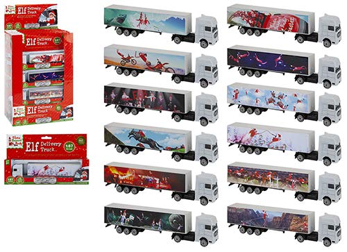 Elves Behavin' Badly 20 cm Druckguss-Elfen-Lieferwagen im Maßstab 1:87 – Weihnachts-Sammelfiguren – 1 von 12 verschiedenen Stilen von Guoml
