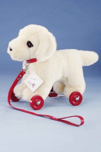 EBO48328 - Golden Retrieverwelpe auf Radgestell von EBO Plüschtiere
