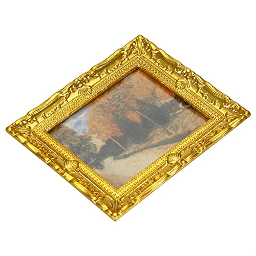 EBTOOLS : 12 Skala Dollhouse Miniatur Modernes Herbstölmalerei in Gold Rahmen Dekorative Wandkunst EBTOOLS : 12 Skala Dollhouse Miniatur Modernes Herbstölmalerei in Gold Rahmen Dekorative Wandkunst von EBTOOLS