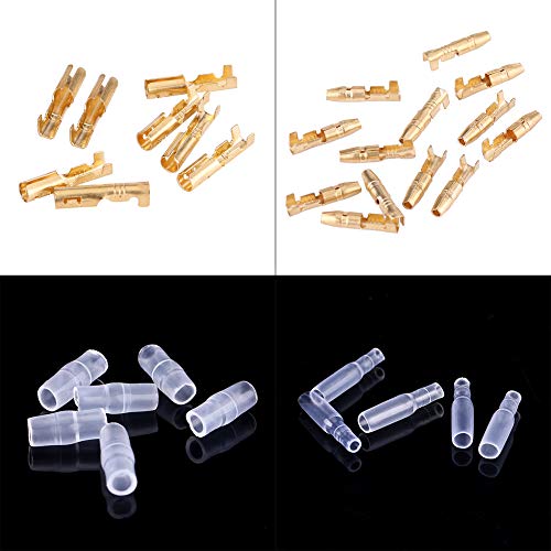 EBTOOLS 40pcs Messing 3,5 Mm Männlicher und Weiblicher Anschlussanschluss mit Transparenter Isolierter Abdeckung - Zuverlässig von EBTOOLS