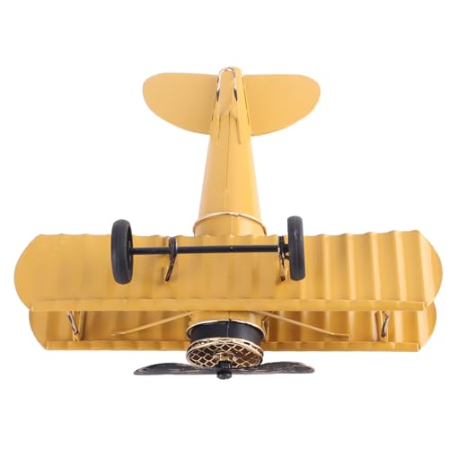 EBTOOLS Retro -Flugzeugmodell Vintage -Diplanehandwerk für die Dekoration des Hauscafés Exquisite Metalldesign (Yellow) von EBTOOLS