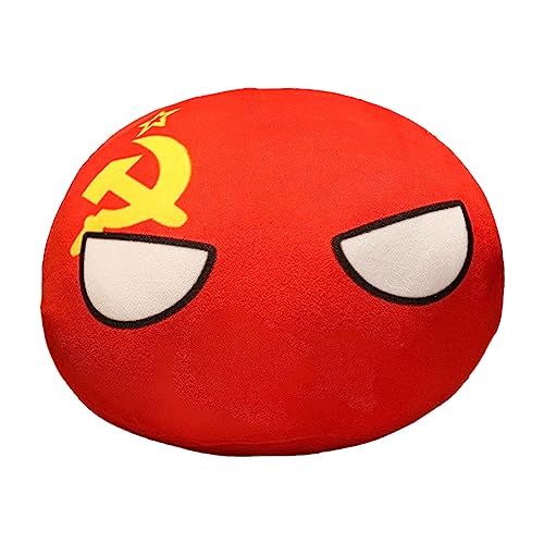 EBbels Country Ball Plüschtiere, Countryball Weiche Puppen, Flagge Plüschtiere Länder, Countryballs Plüsch Fußball Kuscheltiere, Kinder-Plüsch-Kissen Kissen Für Wohnkultur (UDSSR) von EBbels