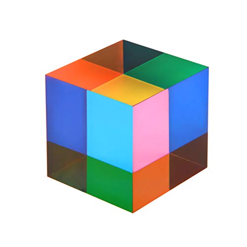 ECBALLI CMY Farbwürfel, dekorative RGB Dispersion farbige CMYcube, Fotografie Acryl Prisma pädagogische Geschenke, 40mm von ECBANLI