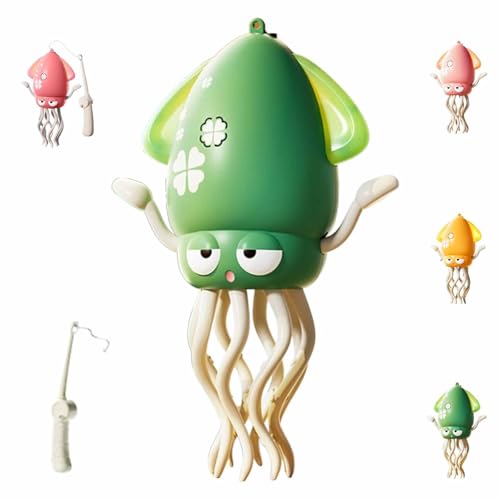 ECBLI Smart Tentacle Explorer, Wiggly Wonder Octopus, Elektrisches, Verspieltes, Tanzendes Tintenfischspielzeug, Krabbelndes Spielzeug Mit Automatischem Hindernissensor(Grün) von ECBLI