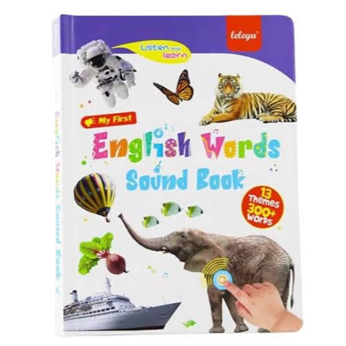 Mein Erstes Englisches Soundspielzeug – Über 470 Wörter, 21 Themen, Lustiges Wortspiel, Alphabet-Soundbuch, Drücken for Erlernen Der Phonetik, Interaktives Musikbuch(3-9y) von ECBLI