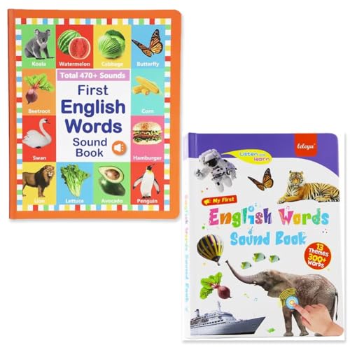 Mein Erstes Englisches Soundspielzeug – über 470 Wörter, 21 Themen, Lustiges Wortspiel, Drücken for Erlernen Der Phonetik, Juguete Educativo for Pädagogische Sprache, Schulbildung Und(Two-Book Set) von ECBLI