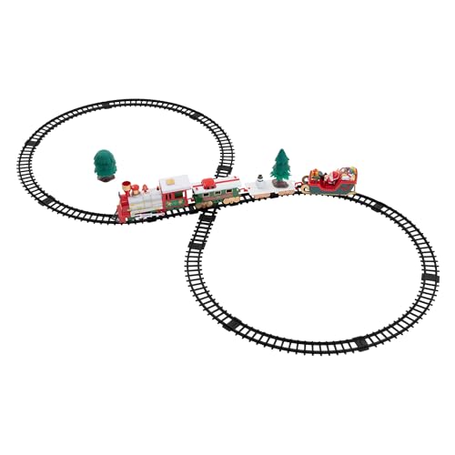 ECD Germany Weihnachtszug Set 22 Teile Batteriebetrieben mit Lokomotive, 3 Waggons, Schienen, Licht, Sound, Eisenbahn für Weihnachtsbaum, Weihnachtsbahngleise unter dem Baum, Spielzeug Kinder Geschenk ECD Germany Weihnachtszug Set 22 Teile Batteriebetrieben mit Lokomotive, 3 Waggons, Schienen, Licht, Sound, Eisenbahn für Weihnachtsbaum, Weihnachtsbahngleise unter dem Baum, Spielzeug Kinder Geschenk von ECD Germany