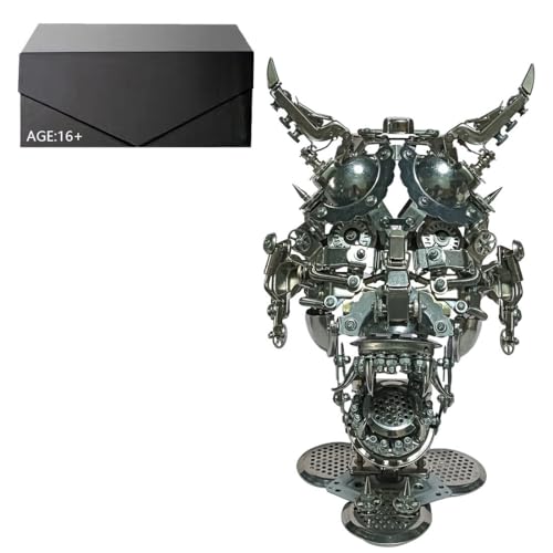 ECIS 3D DIY Steampunk Metall Modell, Hannya 3D Metall Modellbausatz, Surrealistisch Metall DIY Metal Model Kit, Erwachsene 3D Metall Puzzle Steampunk für Schreibtisch Dekoration von ECIS