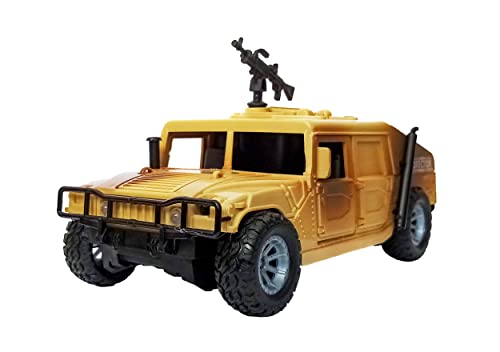 ECO MILITÄRFAHRZEUG mit Licht Sound Friction Army Humvee Hummer Militär Auto Gepanzert Jeep Spielzeug Geschenk 2-Varianten 26 (Beige) von ECO