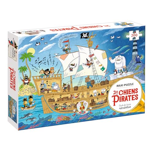 Maxi-Puzzle, Piraten-Hunde, 200 Teile von Guoml