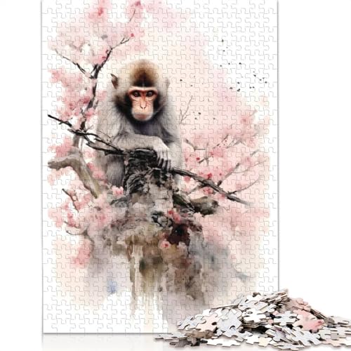 Affen-Puzzle, 520 Teile, Entspannungs-Herausforderungsspielzeug, schwierige Puzzles für Frauen und Männer, 520 Teile (52 x 38 cm) von ECXASD