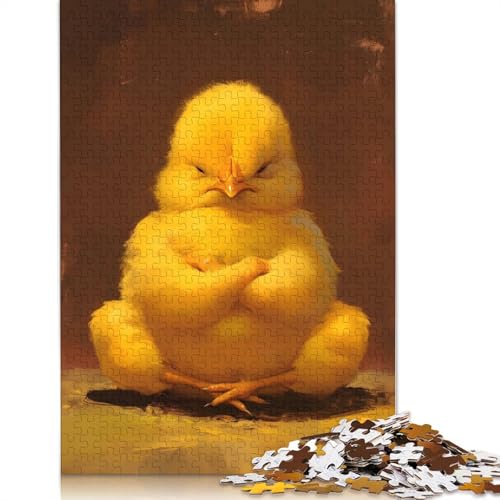 Angy Chick In Yoga-Puzzle, 520 Teile, Entspannungs-Herausforderungsspielzeug, schwierige Puzzles für Frauen und Männer, 520 Teile (52 x 38 cm) von ECXASD
