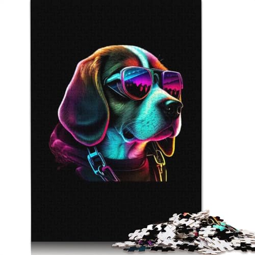 Beagle-Puzzle für Erwachsene, interessantes Puzzle zur Stressreduzierung für Frauen und Männer, 1000 Teile (75 x 50 cm) von ECXASD
