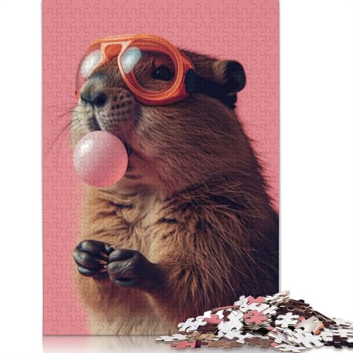 Beaver Bubblegum Puzzle, 1500 Teile, für Erwachsene, zusammen, Denksportaufgaben für Frauen und Männer, 1500 Teile (85 x 57 cm) von ECXASD