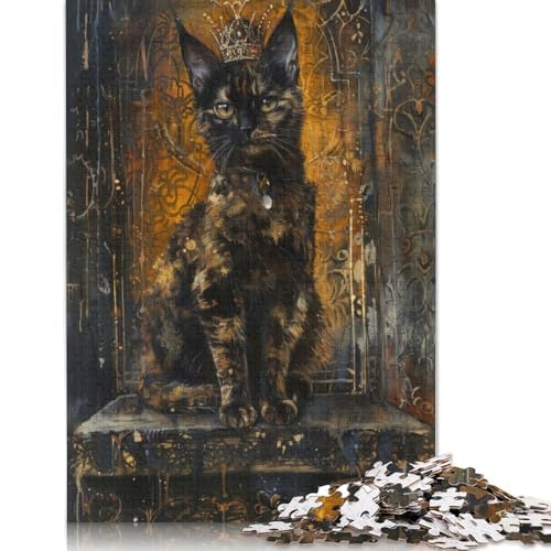 Bossy Schildpattkatze Puzzle, farbenfrohe und Coole Puzzles für Kinder ab 12 Jahren, 1500 Teile (85 x 57 cm) von ECXASD
