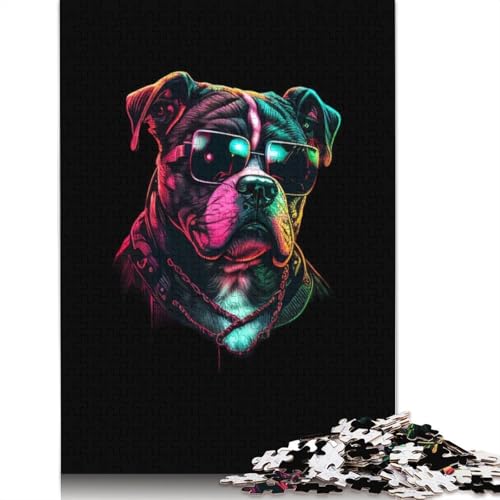 Boxerhund-Puzzles für Erwachsene. Anspruchsvolle und knifflige ungewöhnliche Puzzles für Kinder ab 12 Jahren. 1000 Teile (75 x 50 cm) von ECXASD