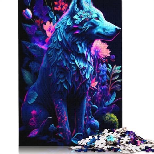 Brilliant Wolf Puzzle für Erwachsene, Denksportaufgaben für Erwachsene, Puzzlespiele für Erwachsene und Teenager, 1000 Teile (75 x 50 cm) von ECXASD