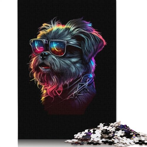 Brüsseler Griffon-Puzzles für Erwachsene, Dekompressionsspielzeug, Denksportaufgaben für Frauen und Männer, 1000 Teile (75 x 50 cm) von ECXASD