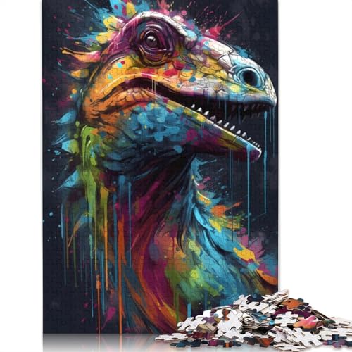 Bunte Dinosaurier-Puzzles für Erwachsene, 520 Teile. Herausfordernde und knifflige ungewöhnliche Puzzles für Kinder ab 12 Jahren. 520 Teile (52 x 38 cm) von ECXASD
