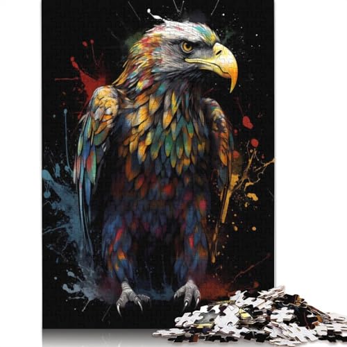 Buntes Ganzkörper-Adler-Puzzle, 520 Teile für Erwachsene, kreative Spiele, Puzzlespiele für Erwachsene, für Jungen oder Mädchen, 520 Teile (52 x 38 cm) von ECXASD