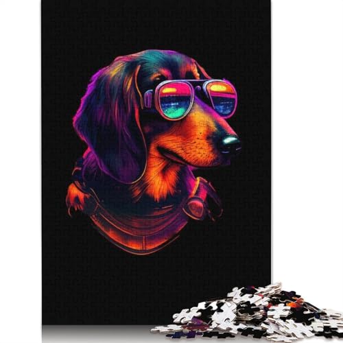 Dackel-Puzzle, 520 Teile, für Erwachsene, zusammen. Denksportaufgaben für Frauen und Männer, 520 Teile (52 x 38 cm) von ECXASD