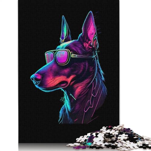 Dobermann-Pinscher, 520-teiliges Puzzle für Erwachsene, anspruchsvolle und knifflige Puzzles für Erwachsene Kinder, 520 Teile (52 x 38 cm) von ECXASD