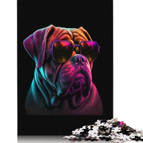Dogue De Bordeaux Puzzles, Denksportaufgaben für Erwachsene, Puzzle für Erwachsene und Kinder, 1000 Teile (75 x 50 cm) von ECXASD