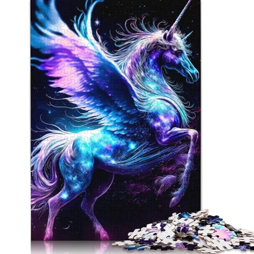 Einhorn-Puzzle für Erwachsene, kreative Spiele, Puzzlespiele für Erwachsene für Jungen oder Mädchen, 1000 Teile (75 x 50 cm) von ECXASD