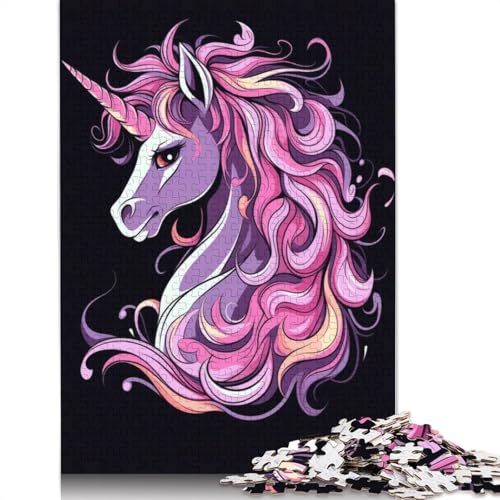 Einhorn-Tier-Neon-Freund-Puzzle für Erwachsene, Spielzeug, Lernspiel, schwierige Puzzles für Kinder ab 12 Jahren, 520 Teile (52 x 38 cm) von ECXASD