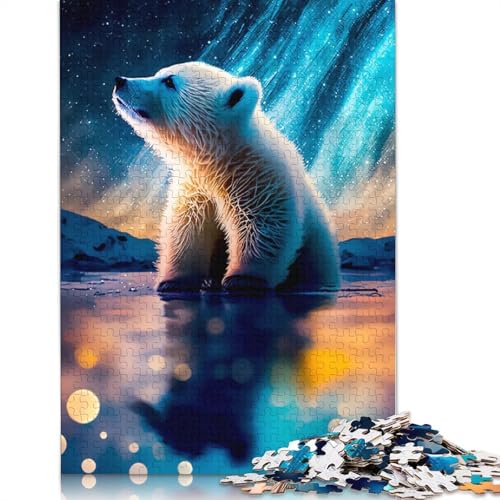 Eisbär-Puzzle, herausfordernd und knifflig, Puzzle für Männer, Geschenke für Erwachsene und Teenager, 1000 Teile (75 x 50 cm) von ECXASD
