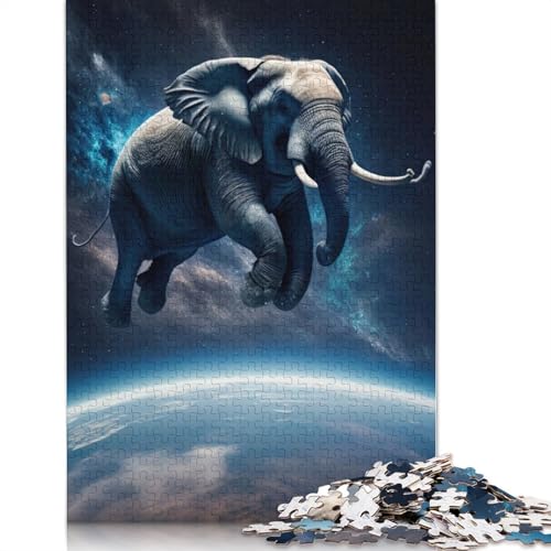 Elefanten-Flugpuzzles für Erwachsene. Anspruchsvolle und knifflige ungewöhnliche Puzzles für Kinder ab 12 Jahren. 1000 Teile (75 x 50 cm) von ECXASD