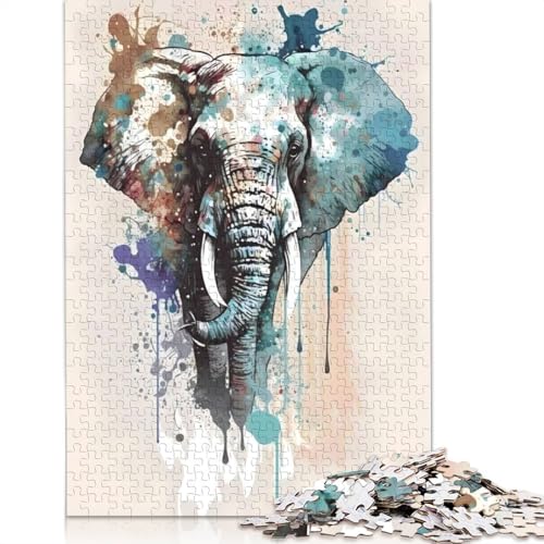 Elefanten-Puzzle für Erwachsene, freundliche Materialien, schwierige Puzzles für Erwachsene und Teenager, 1000 Teile (75 x 50 cm) von ECXASD