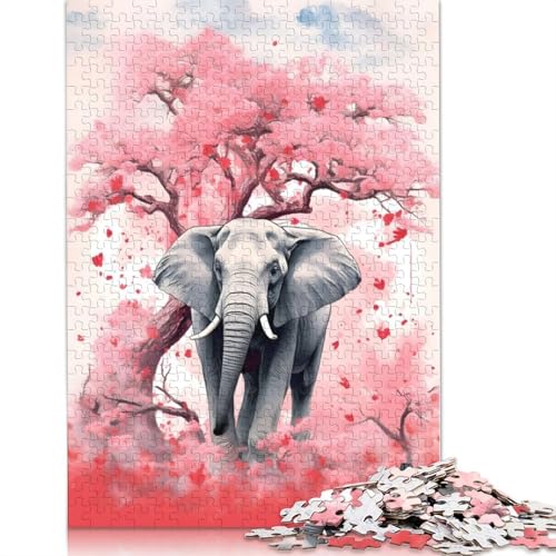 Elefanten-Puzzles für Erwachsene, Stressabbau, Puzzlespiele für Erwachsene, für Erwachsene und Kinder, 1000 Teile (75 x 50 cm) von ECXASD