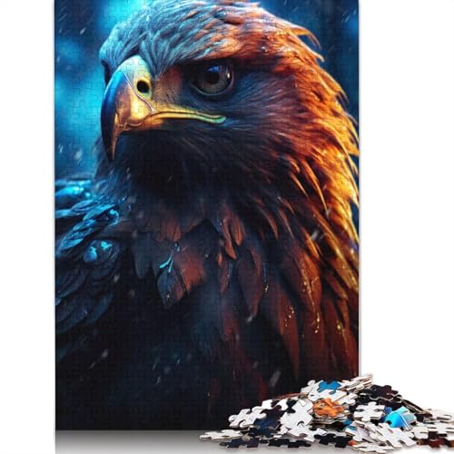 Epic Rainy Hawk Puzzle für Erwachsene, Premium-Puzzle aus 100% recyceltem Brett, Problemlösungspuzzles für Erwachsene und Kinder, 1500 Teile (85 x 57 cm) von ECXASD