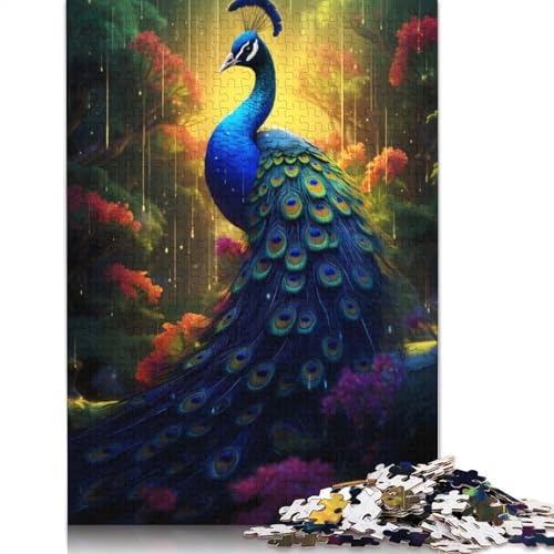 Epische Rainy Peacock-Puzzles für Erwachsene ab 18 Jahren. Upe Lernspiele, Puzzle für Erwachsene und Kinder, 1000 Teile (75 x 50 cm) von ECXASD