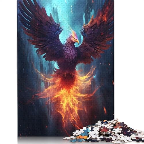 Epische Rainy Phoenix-Puzzles für Erwachsene. Anspruchsvolle und knifflige ungewöhnliche Puzzles für Kinder ab 12 Jahren. 1000 Teile (75 x 50 cm) von ECXASD