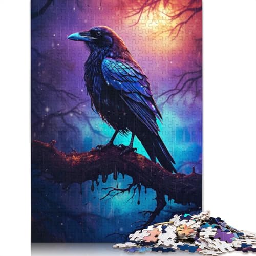 Episches Rainy Crow-Puzzle für Erwachsene, kreative Spiele, Puzzle-Geschenk für Jungen oder Mädchen, 1500 Teile (85 x 57 cm) von ECXASD